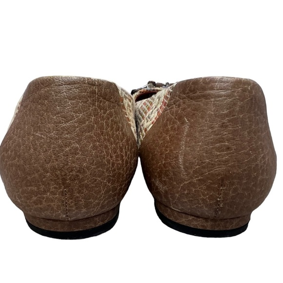 GUCCI Multi Tweed Raffia Tan Leather Horsebit Ballet Flats 37 or 7 in women - Picture 12 of 14